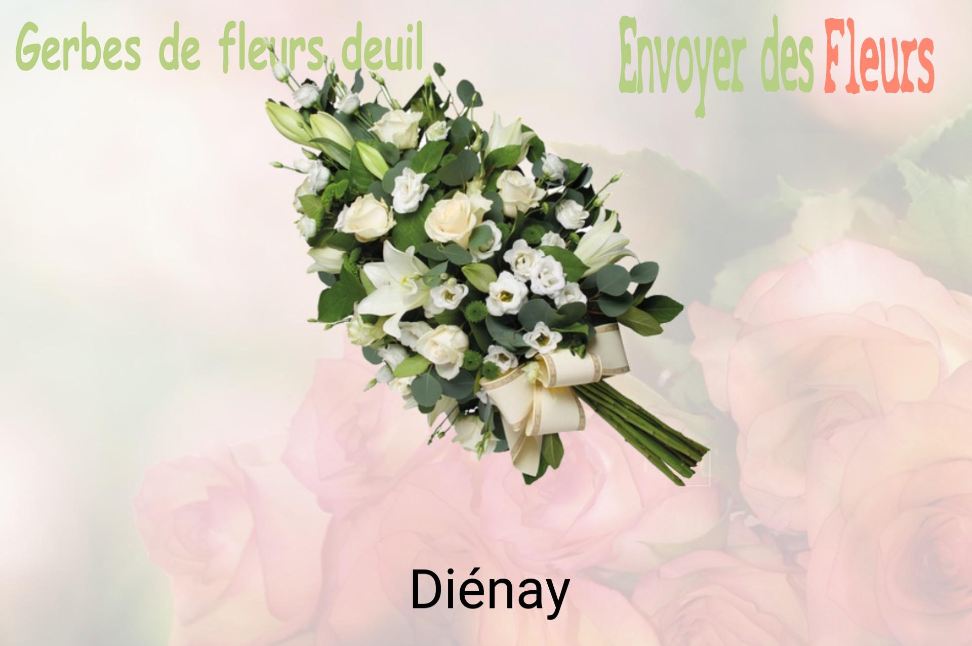 Gerbe de fleurs de deuil livrée à Diénay